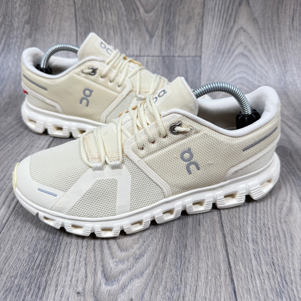 On Cloud X Running Shoes Women Size 7 Cream White Sneakers 59.98838